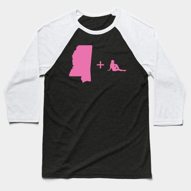 Mississippi Girl Baseball T-Shirt by dryweave